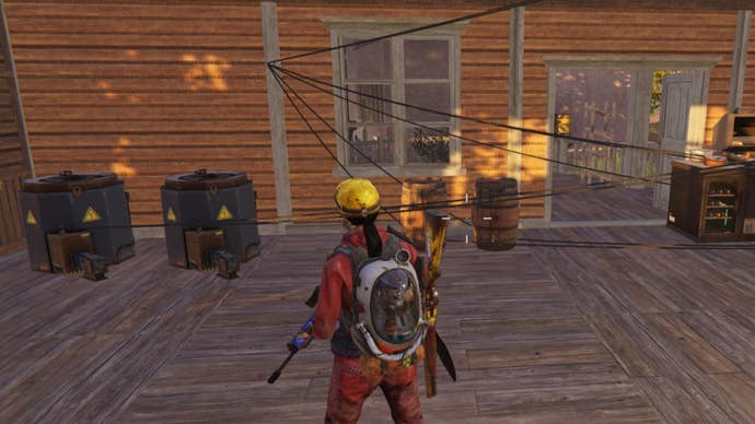 The player looks at their Brewing Barrels at their base in Once Human