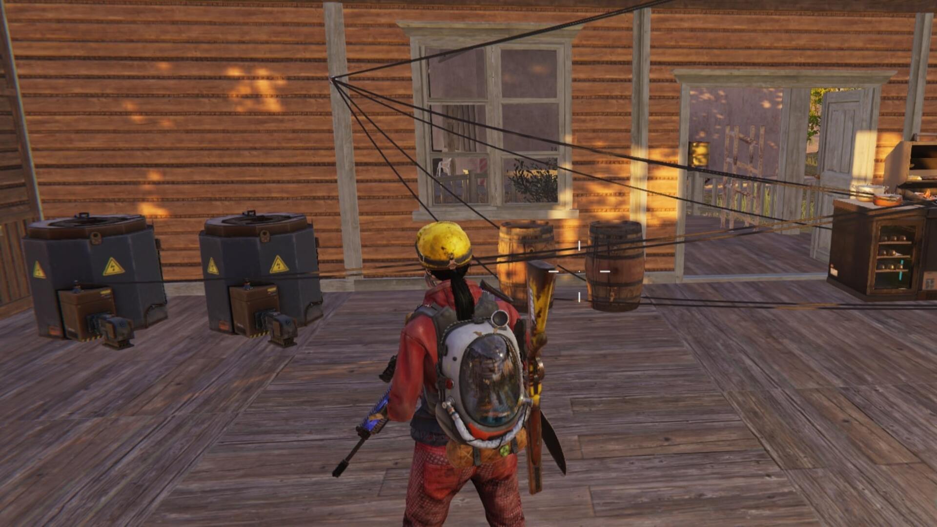 The player looks at their Brewing Barrels at their base in Once Human - 1