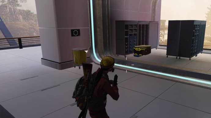 The player looks at the Rosetta Safe in Once Human