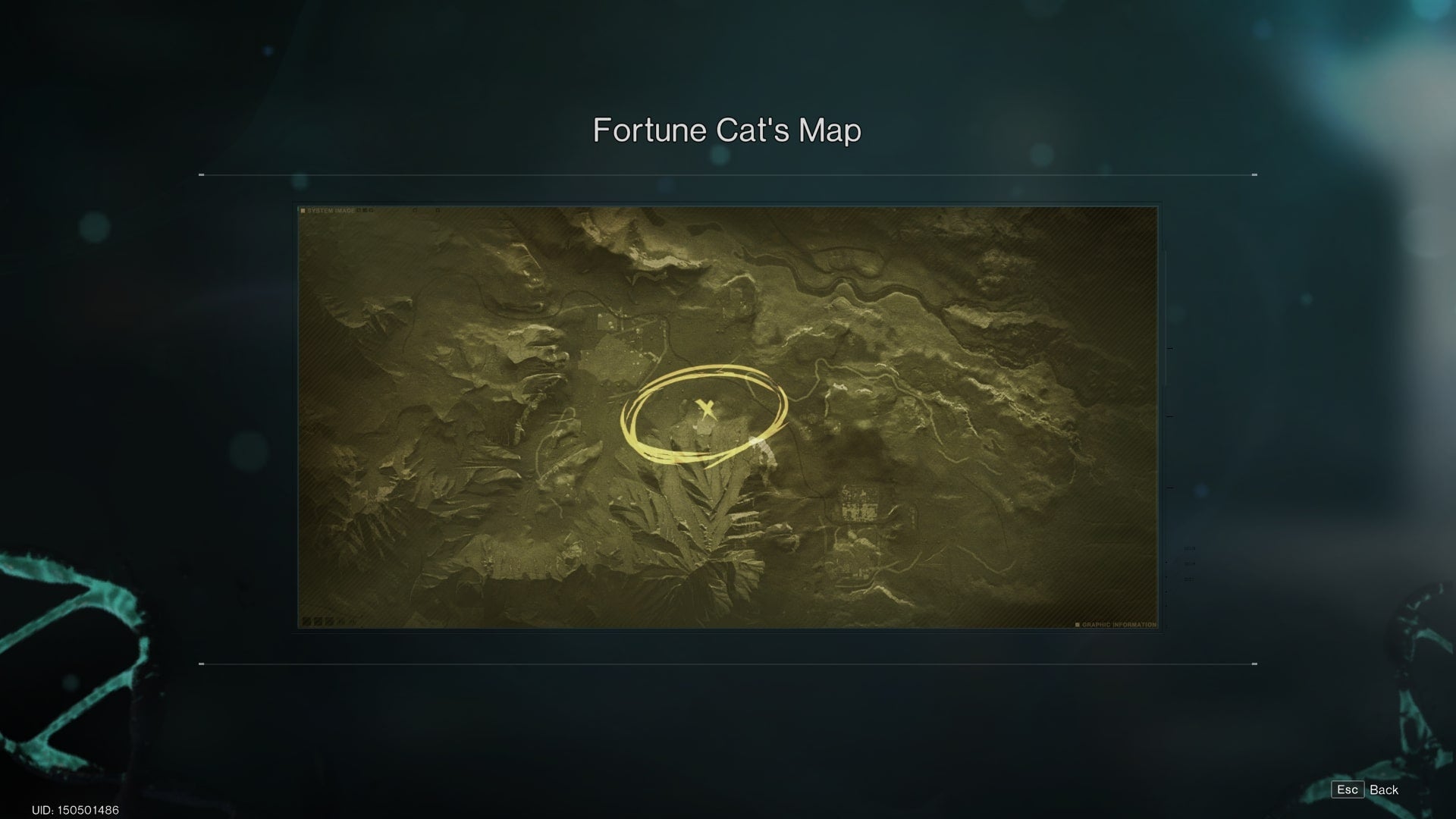 The Fortune Cat&rsquo;s Map, marked to show where some treasure is, is shown in Once Human