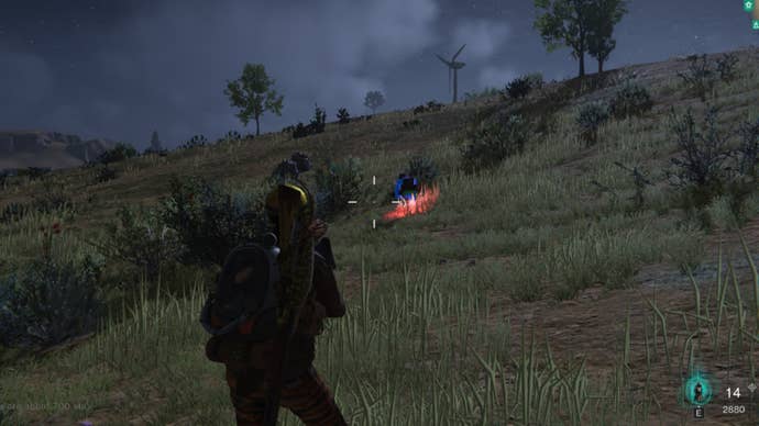 The player faces a loot chest containing the Hammer Compensator in Once Human