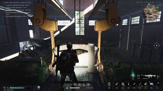 The player faces a furnace that can move in Once Human