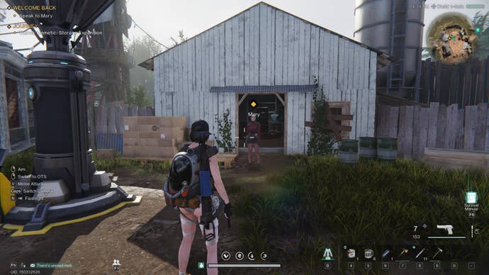 The player looks toward Mary in Once Human