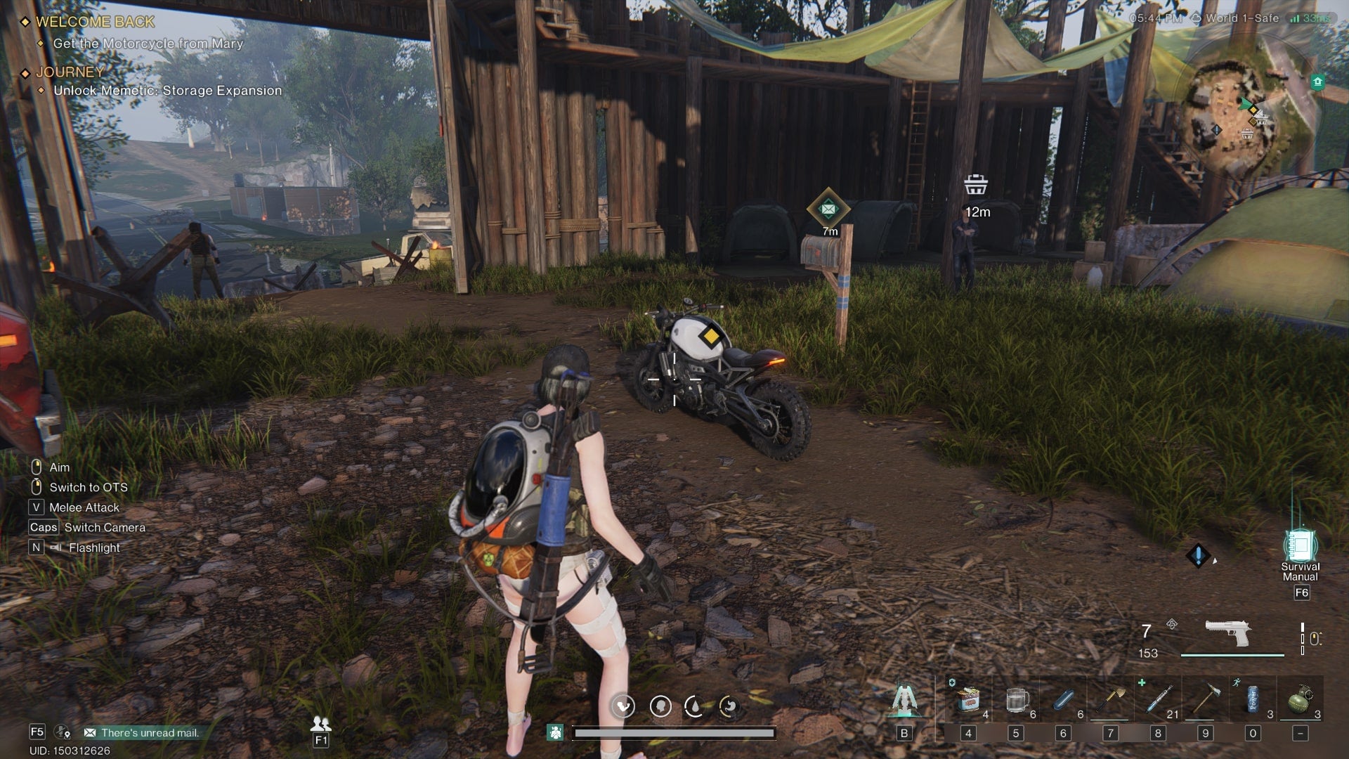 The player approaches Mary's Motorcycle in Once Human - 4
