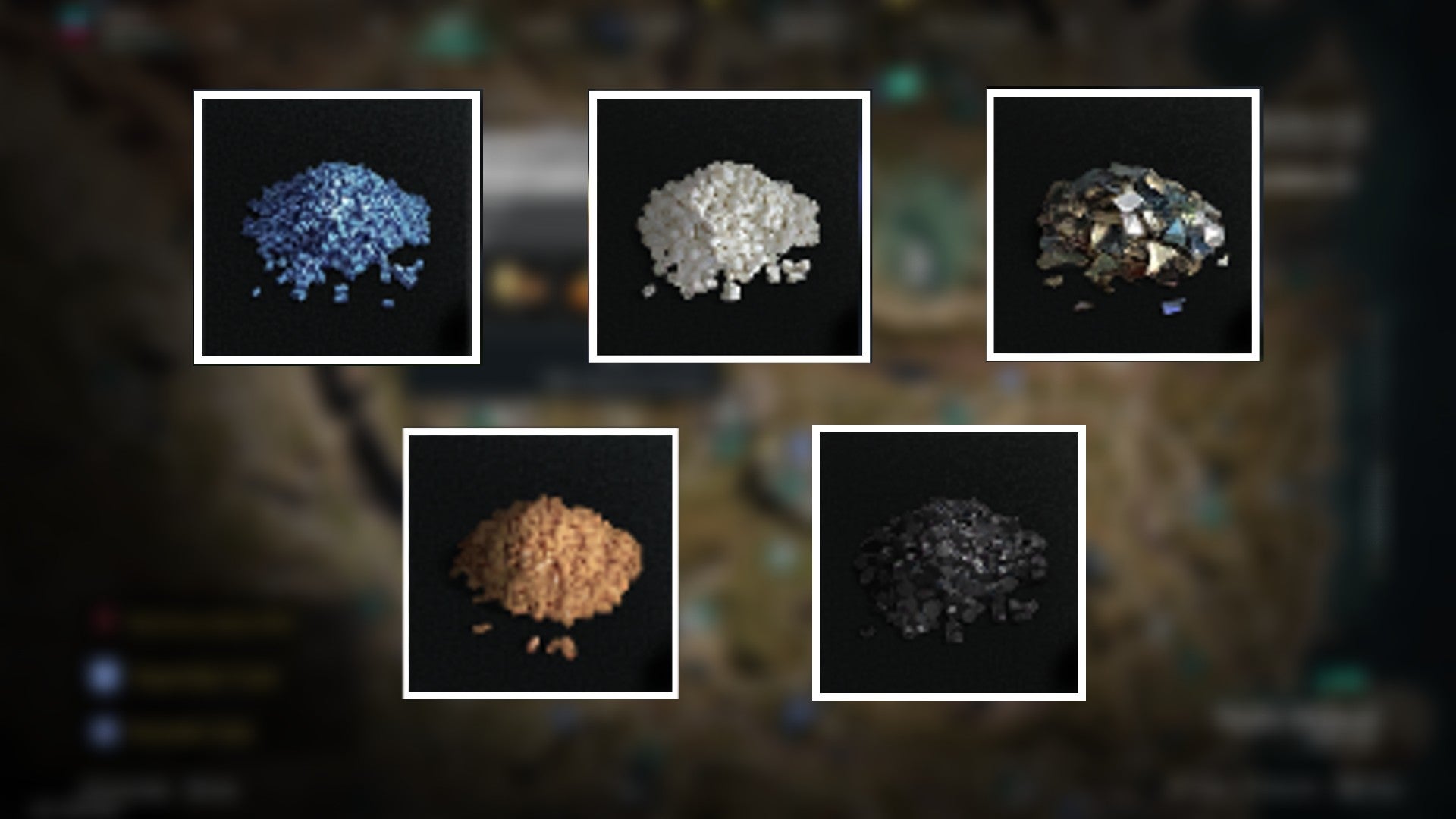 Five different types of Plastic in Once Human are shown, including Special Plastic - 4