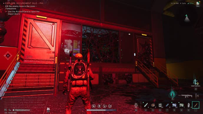 The player prepares to throw a Molotov Cocktail at some thorns in Securement Silo Phi in Once Human