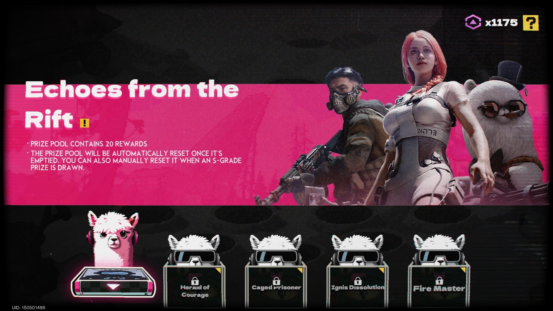 The main page of the Wish Machine, where players can gamble Starchrom, is shown in Once Human - 8