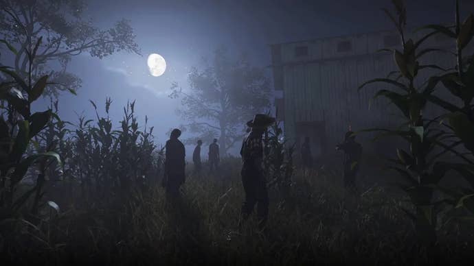 A group of zombies shown in a cornfield in Once Human