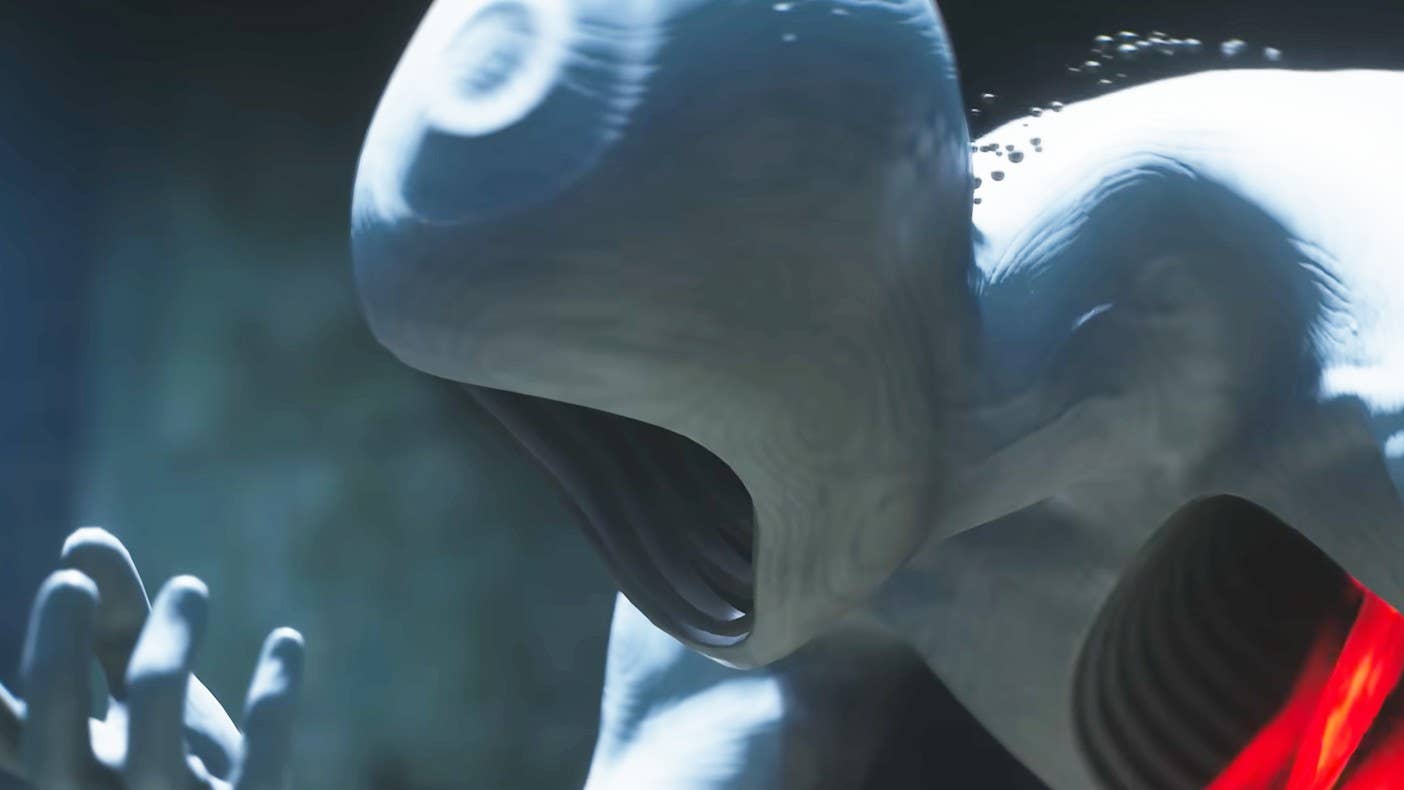 One of Hell is Us' supernatural creatures. It is white with a hole in its face and chest. A gunshot has created ripples on its head but not affected it otherwise