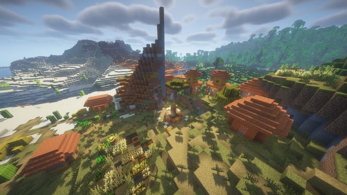 Orange Village Minecraft Seed