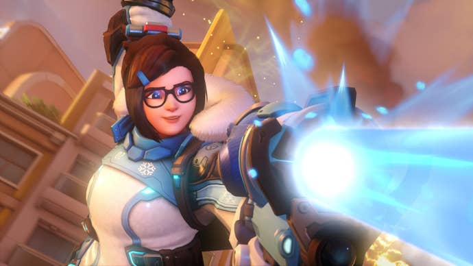 Overwatch 2’s Mei firing her ice blaster