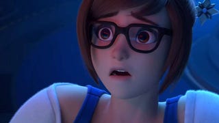 Mei from Overwatch looking shocked