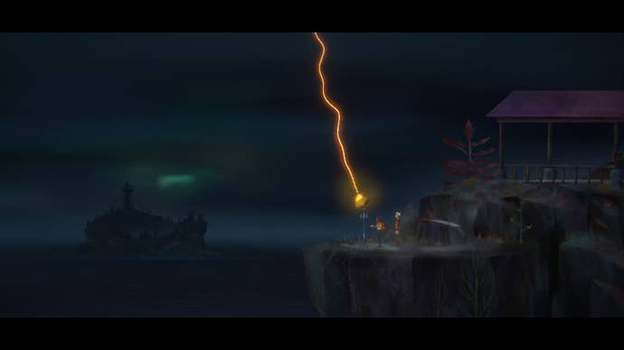 Oxenfree 2 - an antenna attracting a lightnight strike