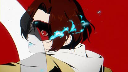 Close up of Persona 5: The Phantom X protagonist from stylish animated video