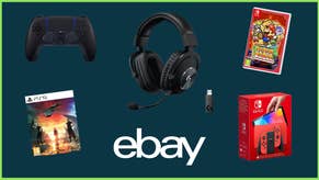 eBay deals for PAYAY20 discount code including Final Fantasy 7 Rebirth for PS5, PS5 DualSense controller Midnight Black, Logitech G PRO X gaming headset balck, Paper Mario: The Thousand Year Door pre-order for Nintendo Switch, and a Mario Red Nintendo Switch OLED console.