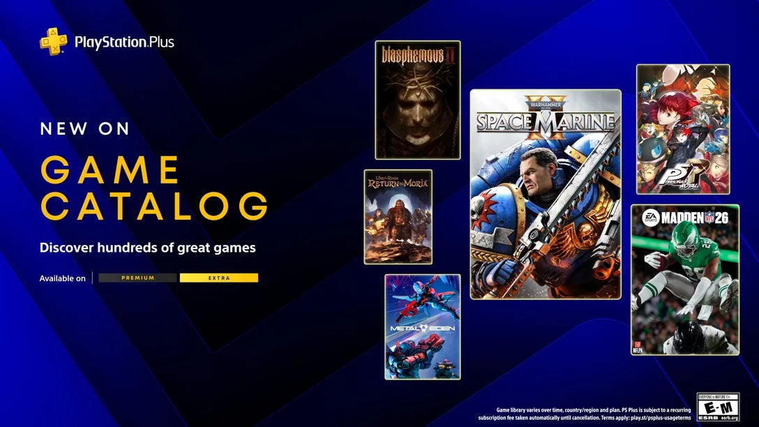 PS Plus Extra and Premium lineup for March 2026