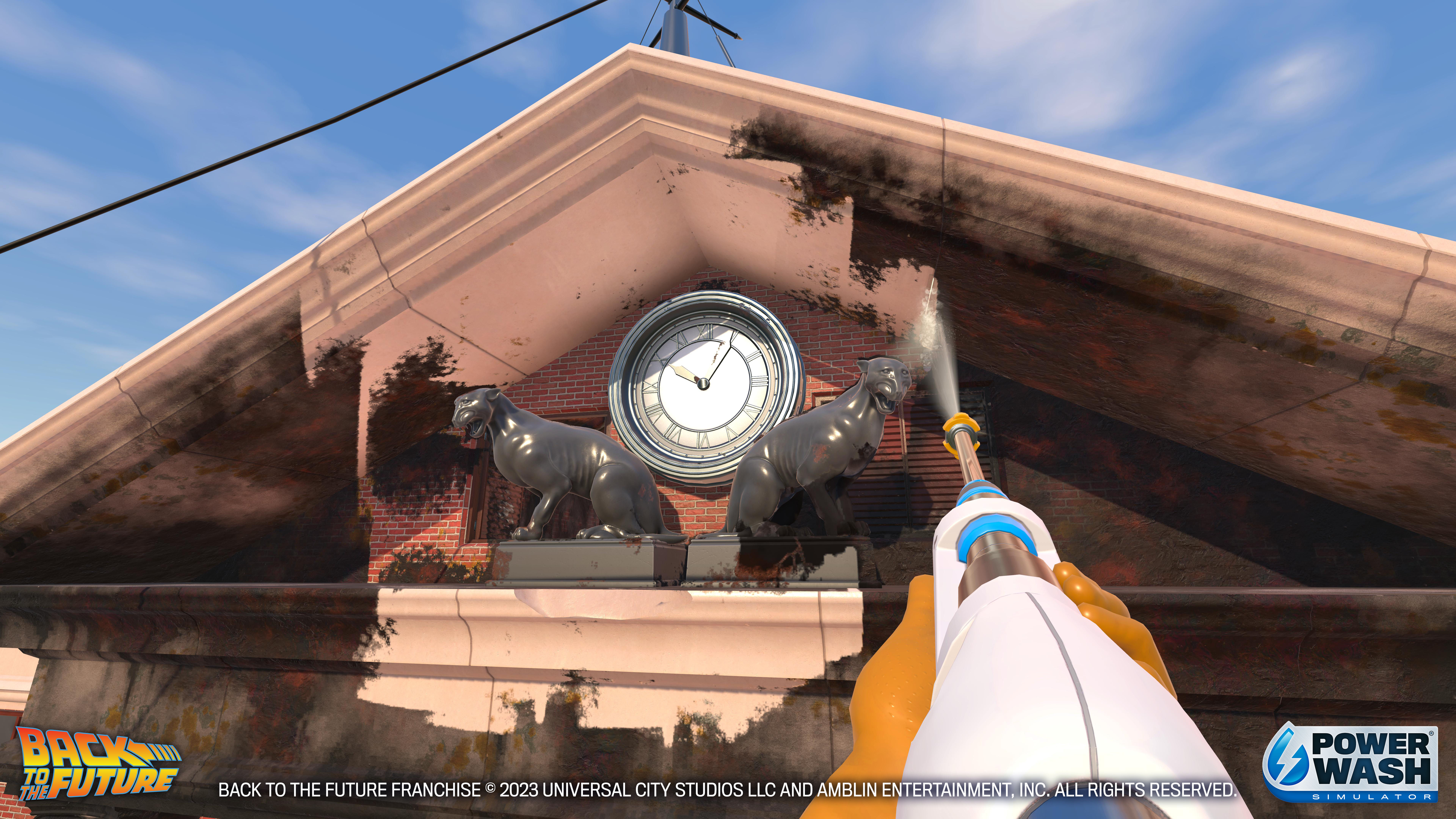 Back to the Future x PowerWash Clocktower