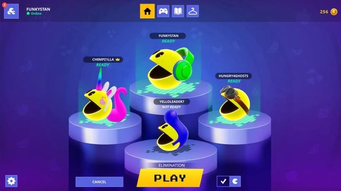 A little look at Pac-Man Mega Tunnel Battle Chomp Champs customisation options