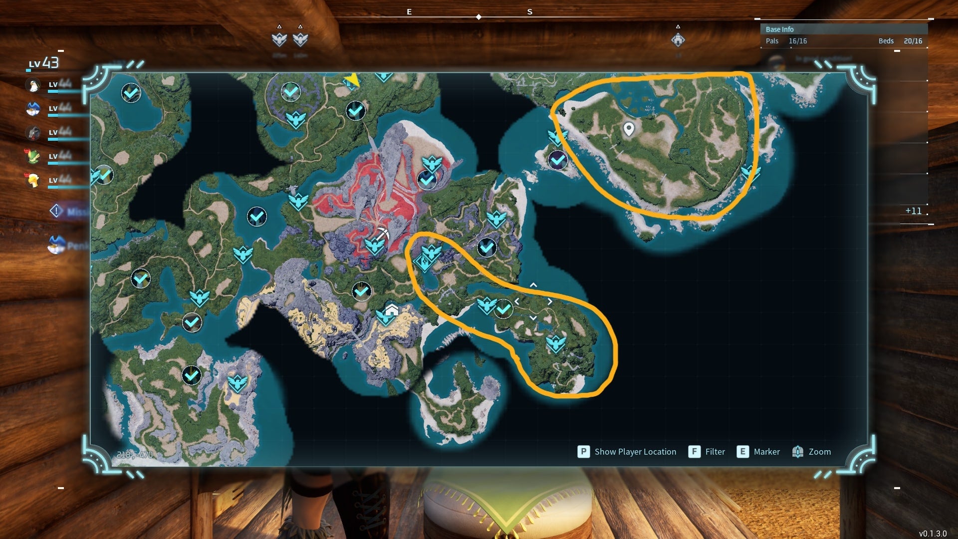 A labelled map showing where to find Chikipi in Palworld - 3