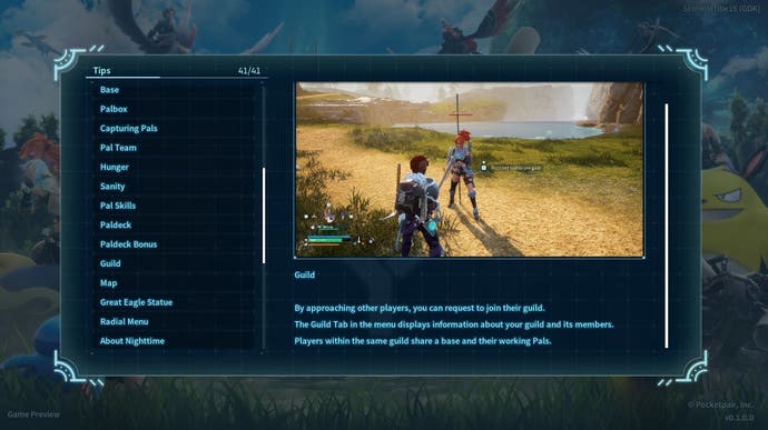 Turtorial for how to join a guild in Palworld.