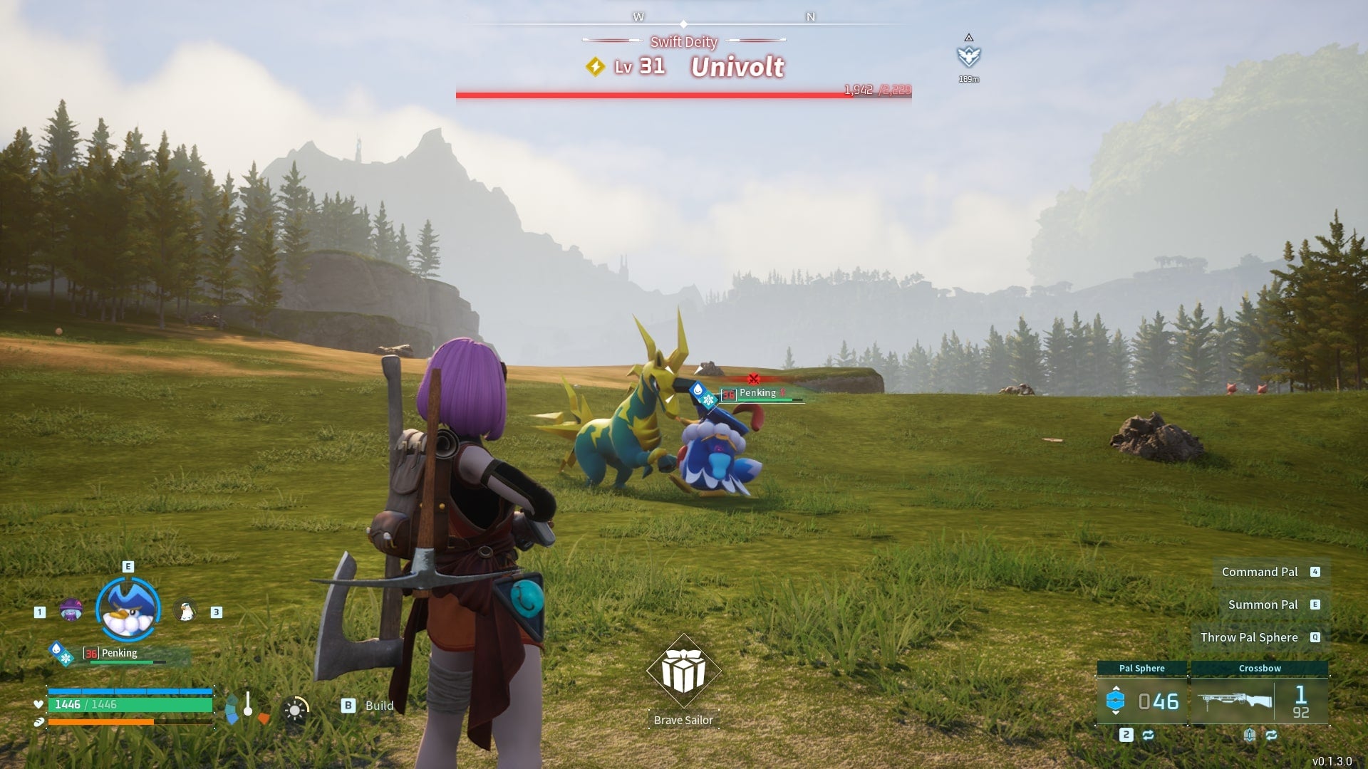 The player fights with Univolt in an overworld boss fight in Palworld - 4