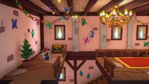 Paper Mario The Origami King: How to Get On the Roof of the Mansion in Toad Town