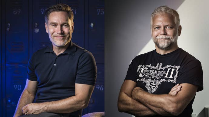 Headshots of Paradox execs Mattias Lilja, deputy CEO, and Henrik Fåhraeus, chief creative officer