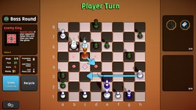 The player makes their move in a chess match in in Passant: A Chess Roguelike.