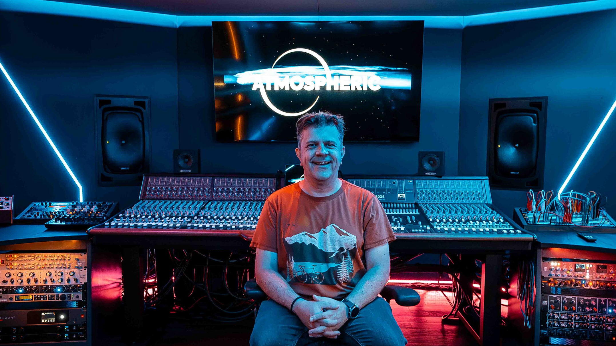 Patrick O'Luanaigh in the Atmospheric studio