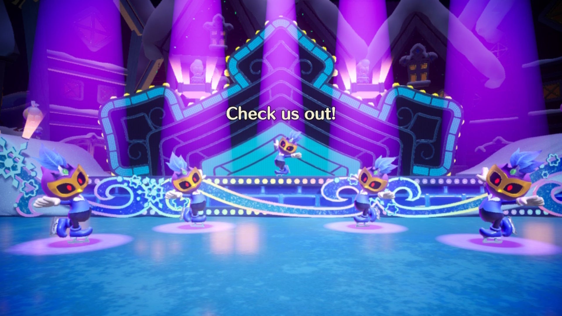 A bunch of figure skating Sour Bunch minions are shown in Princess Peach: Showtime - 3