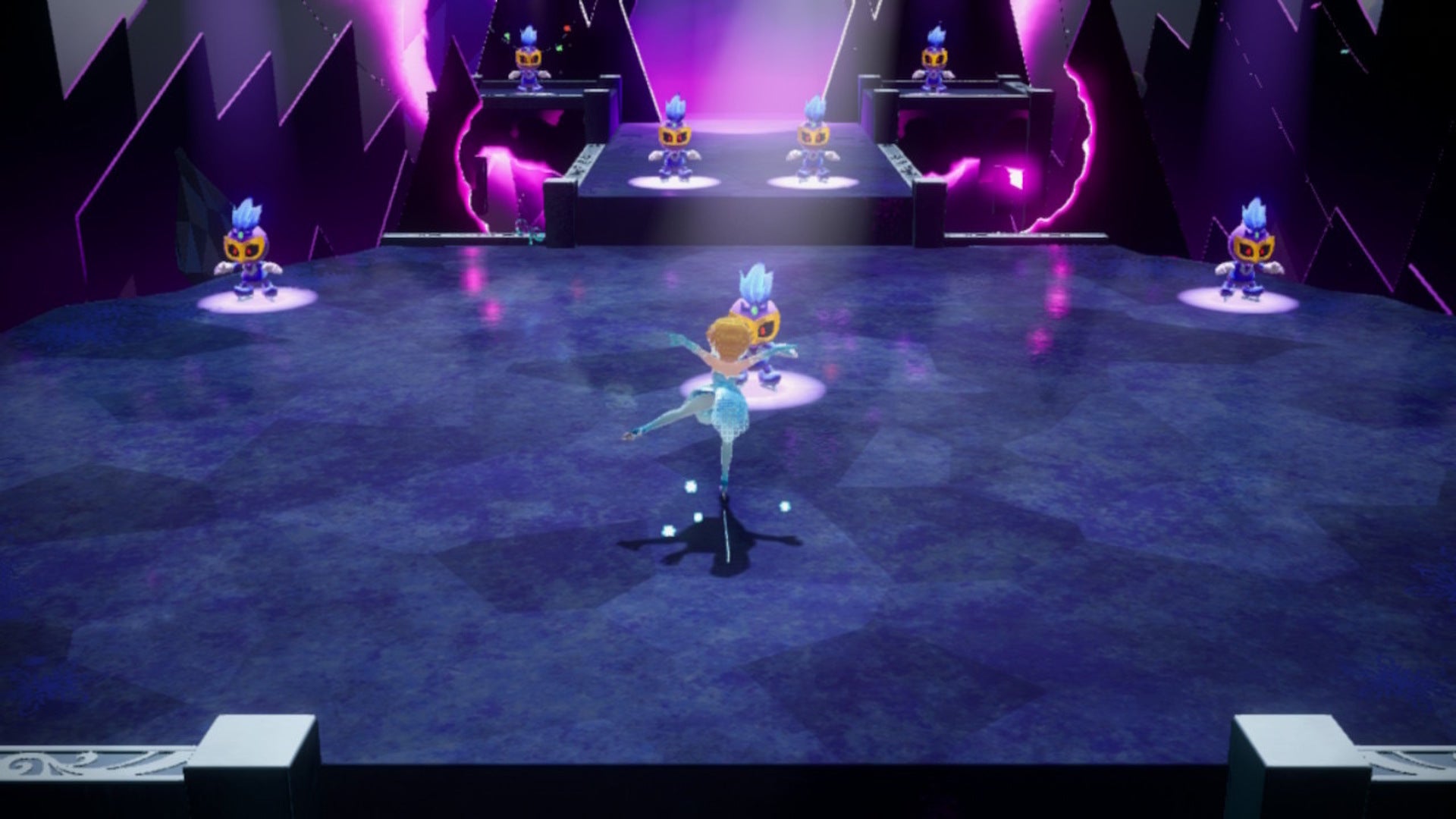 Figure Skater Peach takes on some Sour Bunch minions in Princess Peach: Showtime