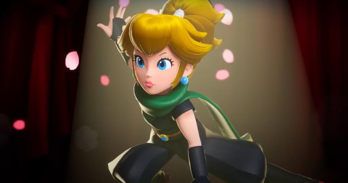 Princesa Peach: Hora do show!  Os créditos destacam o desenvolvedor do jogo