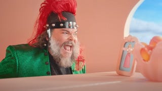 Jack Black singing 'Peaches' from The Super Mario Bros. Movie