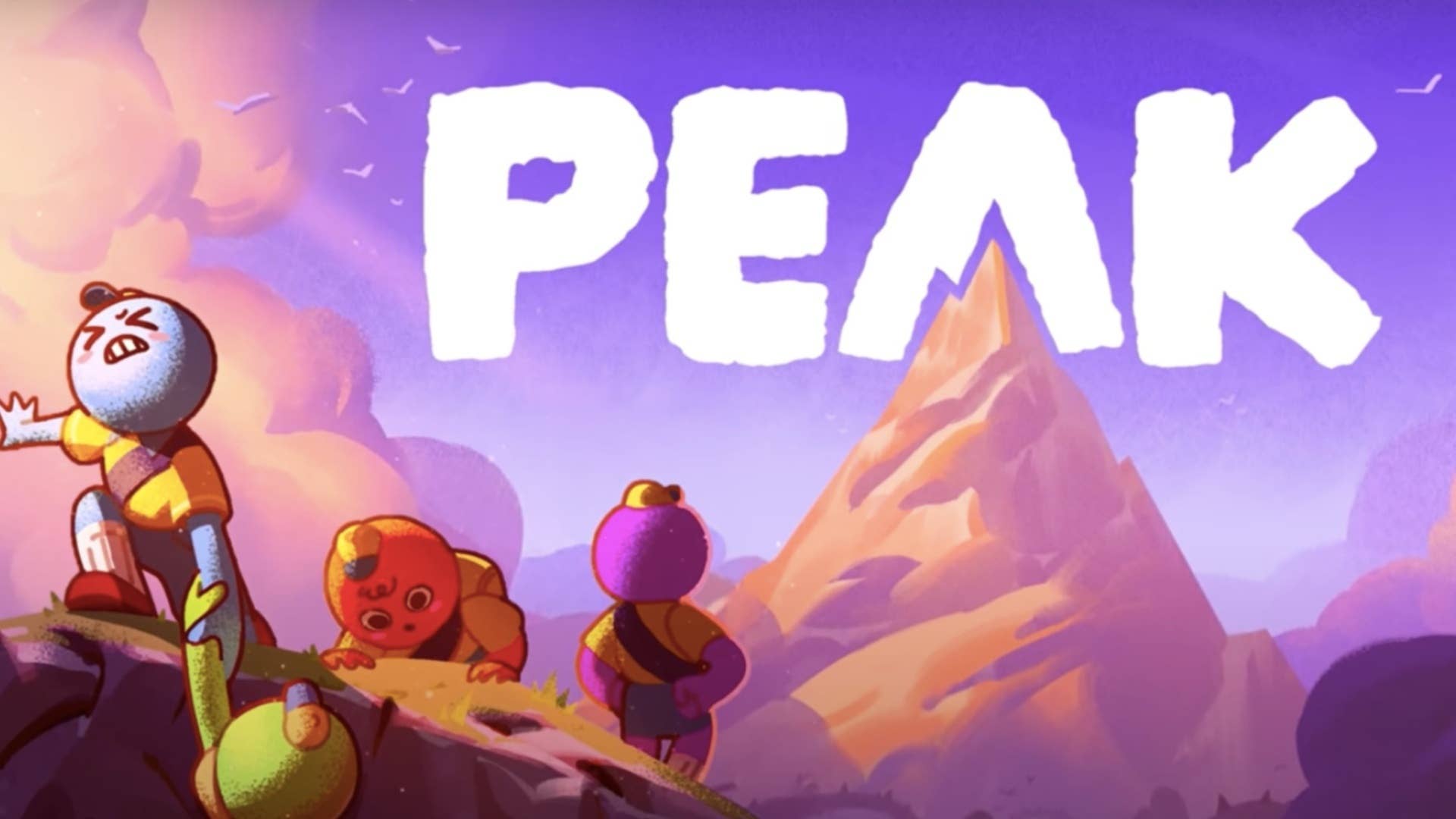 Peak's artwork showing characters climbing together