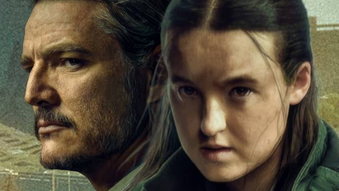 Pedro Pascal as Joel and Bella Ramsey as Ellie in The Last of Us season two promo image