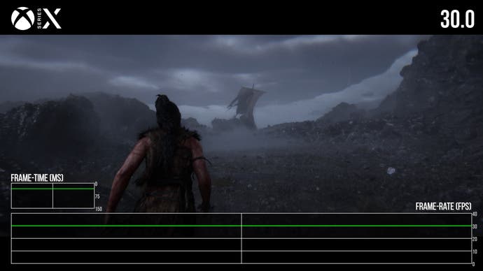Performance on Hellblade 2 on Xbox Series X is a uniform 30 frames per second from start to finish.