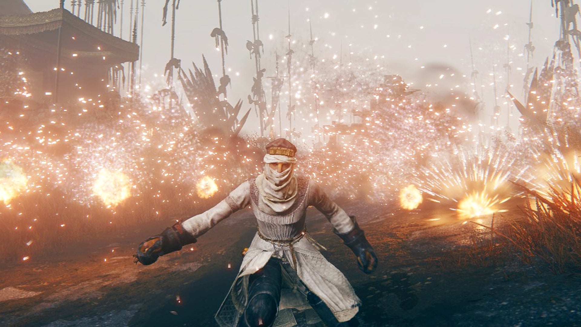 A Tarnished flings sparks from a Perfume Bottle in Elden Ring: Shadow of the Erdtree. - 7