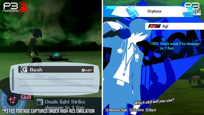 persona 3 vs persona 3 reload ui changes
