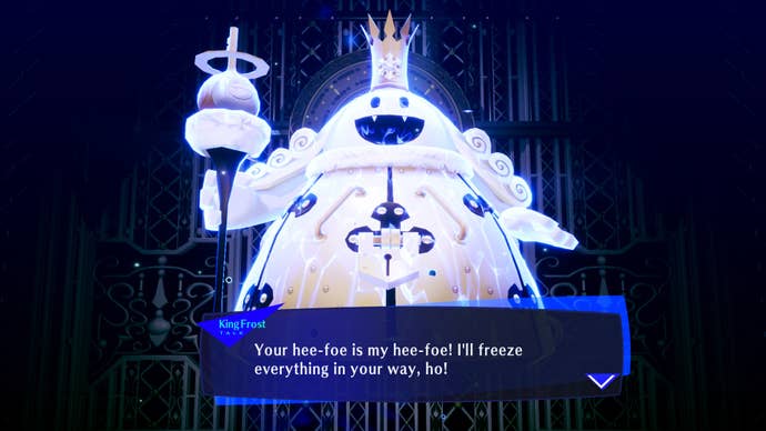 A close up of the Kingfrost persona in Persona 3 Reload.