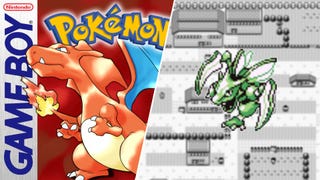 Charizard on the front cover of Pokemon Red version, alongside Scyther, one of the best Pokemon that can use Cut.