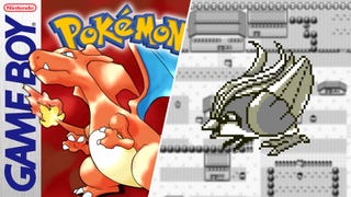 Charizard on the front cover of Pokemon Red version, alongside Pidgeot, a powerful Flying Pokemon.