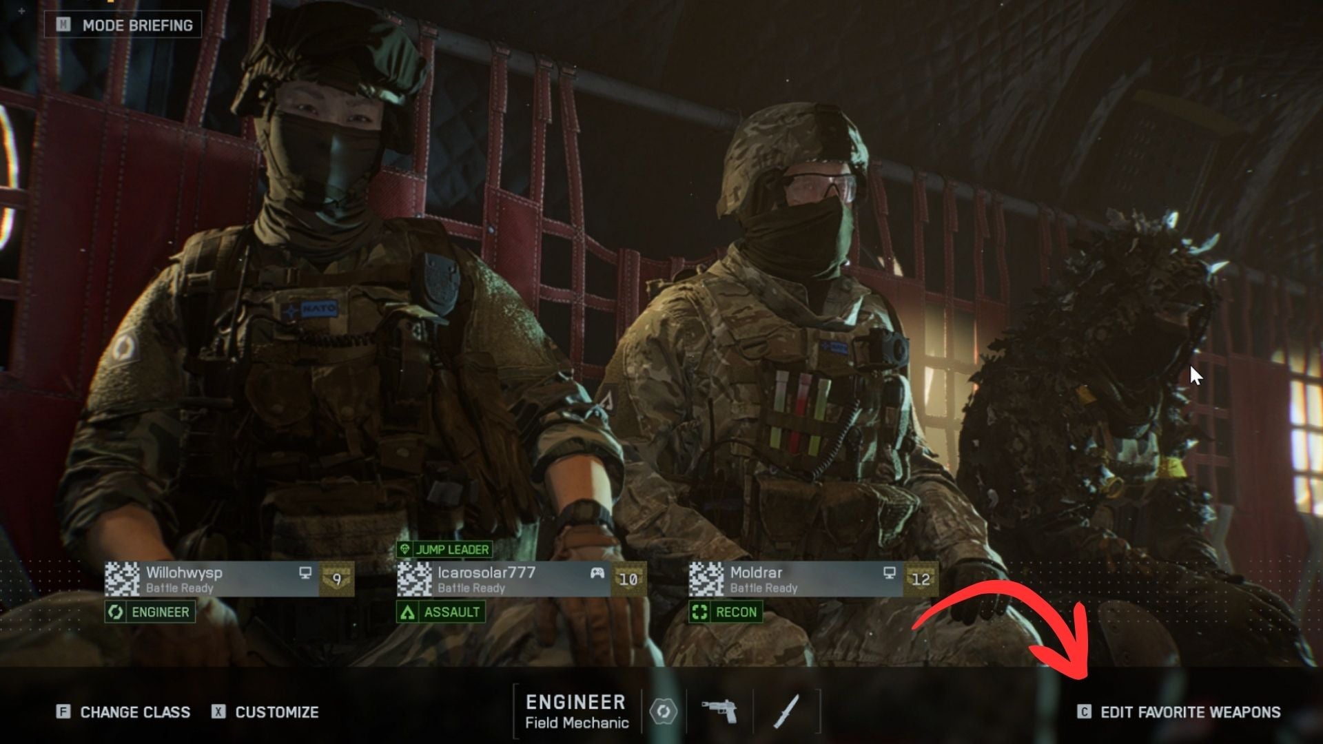 Favorite weapon location before drop. - 6