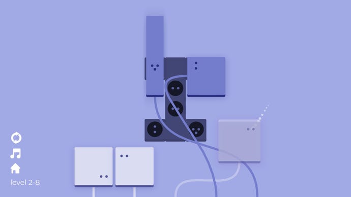Building an arrangement of power plugs and outlets in the Plug It In demo.