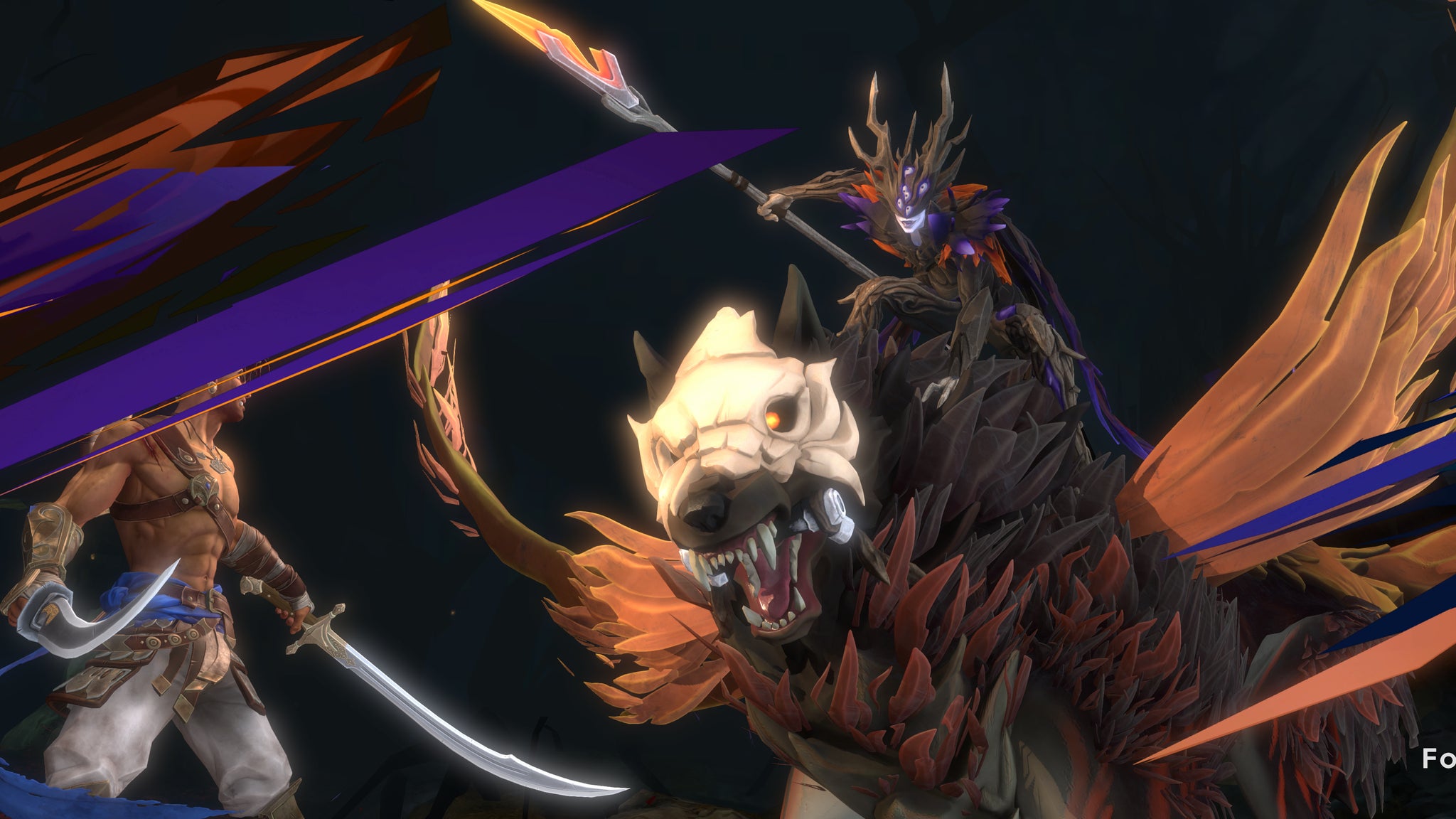 A ferocious boss from Prince of Persia: The Lost Crown, bearing down on protagonist Sargon. - 5