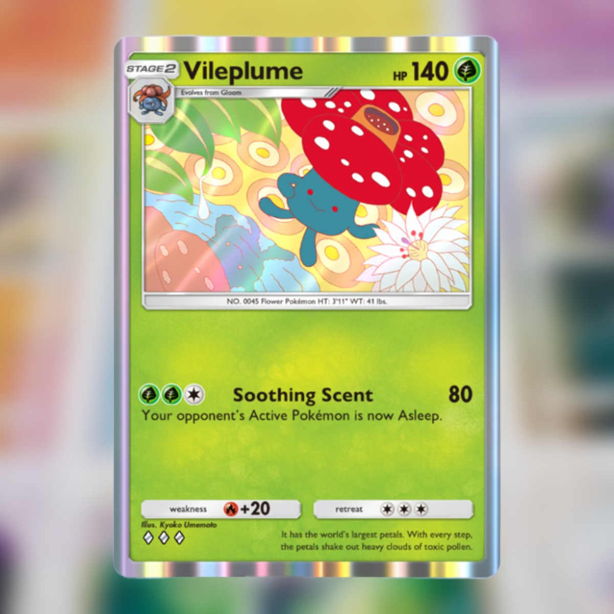 vileplume pokemon card VILEPLUME - 15/64 - Jungle Set - Holo - Pokemon Card - Exc / Near Mint - Vintage