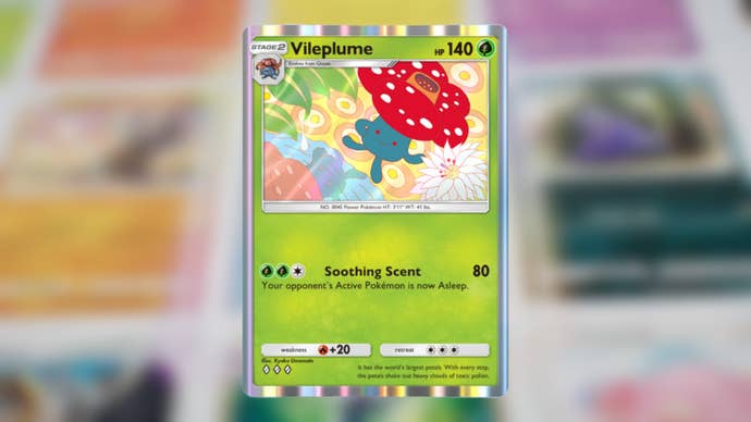 The Vileplume card from Pokemon TCG Pocket is shown