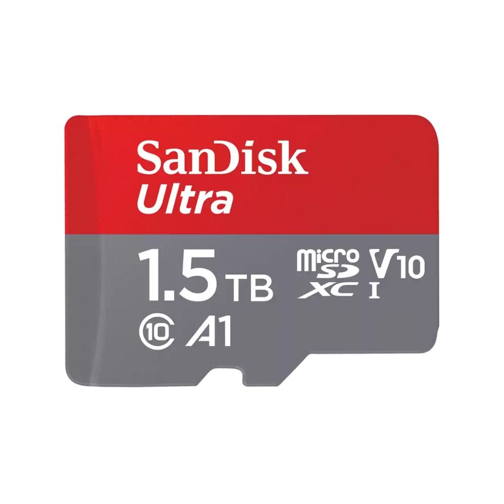 SanDisk Ultra microSD with SD Adapter - 1.5TB on a white background