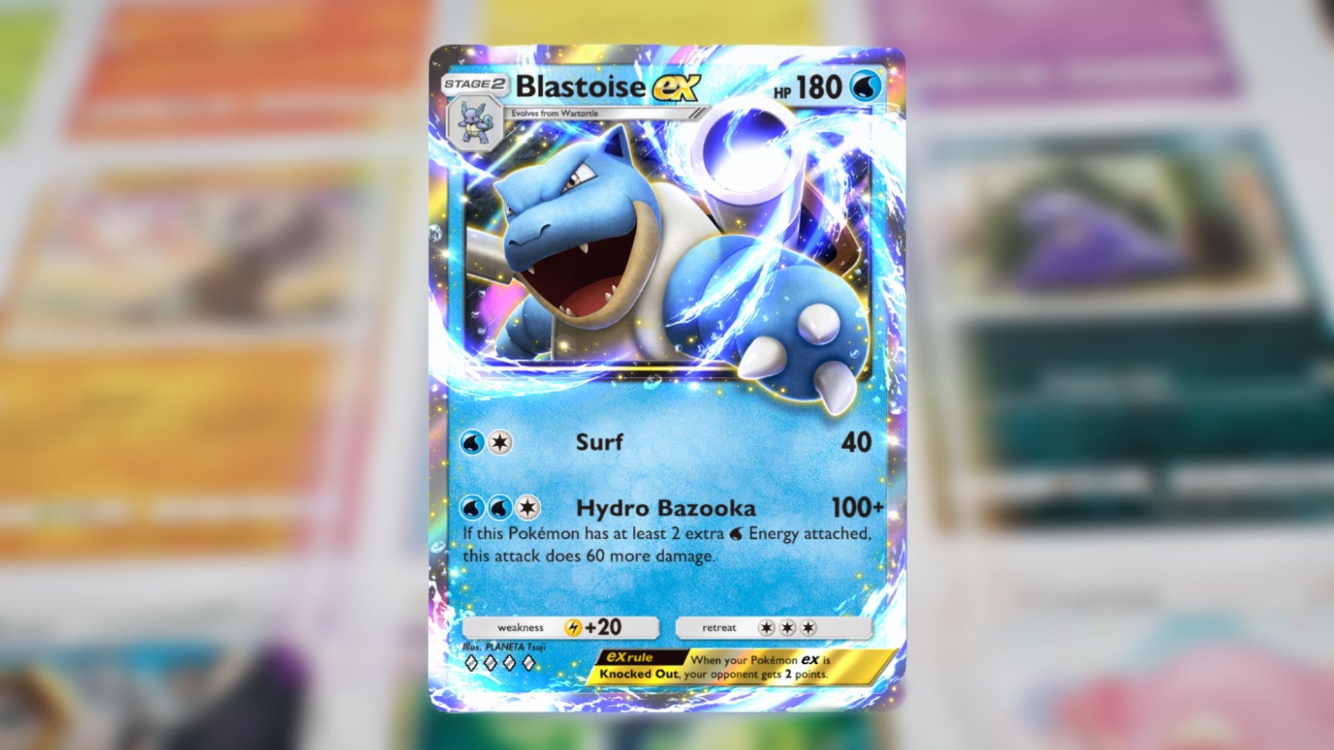 The Blastoise ex card in Pokemon TCG Pocket is shown - 6