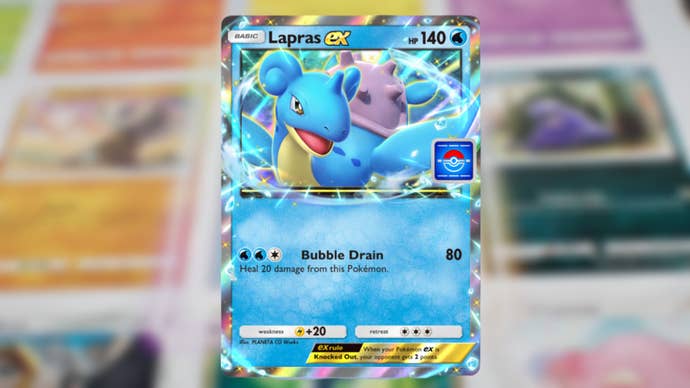 The Lapras ex promo card from Pokemon TCG Pocket is shown
