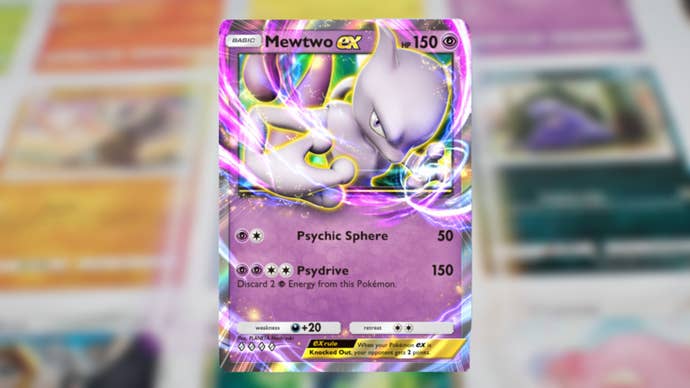 The Genetic Apex Mewtwo ex card in Pokemon TCG Pocket is shown